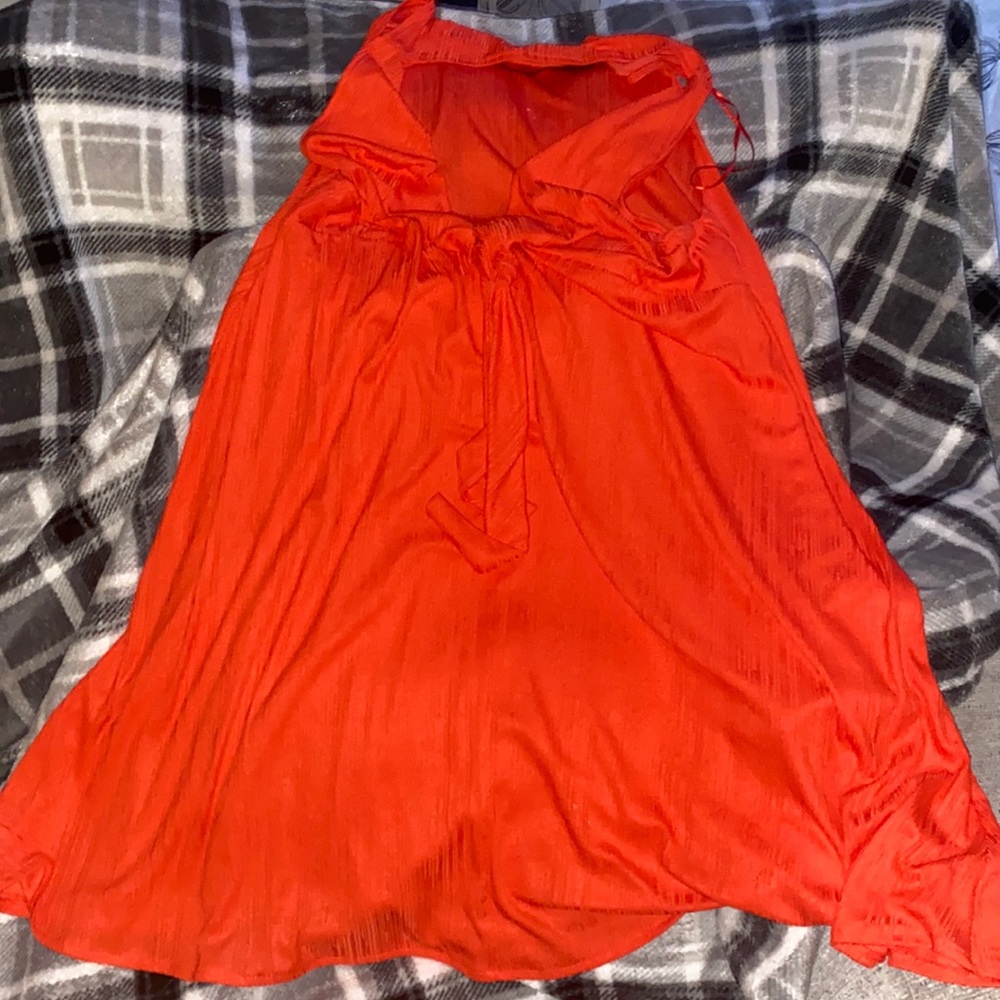 Orange Zara dress